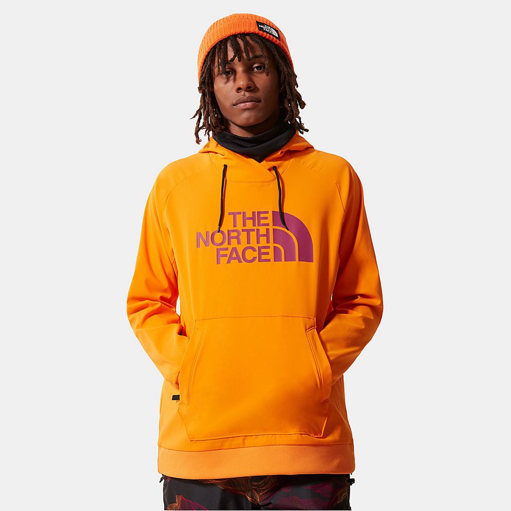 The North Face Hoodie Mens Australia - The North Face Tekno Logo Orange Skiing And Snowboarding (BCJ